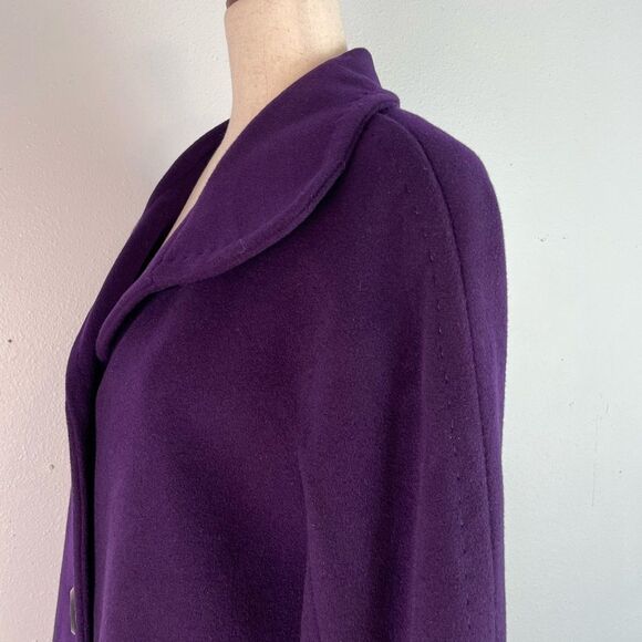 Ellen Tracy Women's Wool Angora Purple Coat Size 6 EUC - Picture 4 of 9